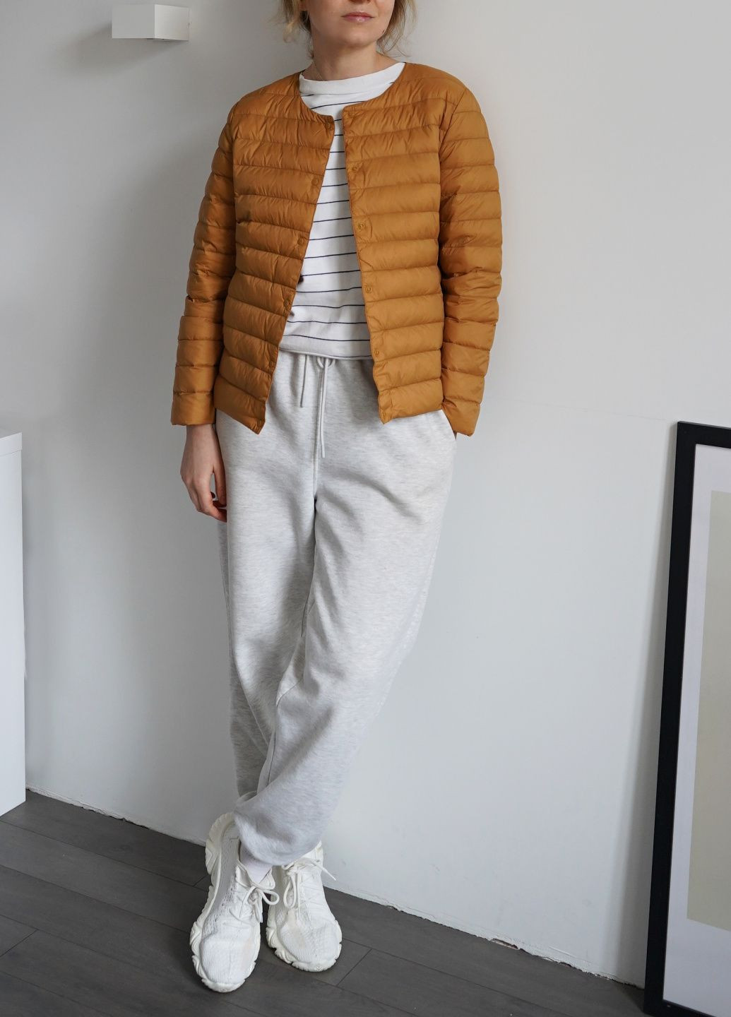 Желтый демисезонный Пуховик One