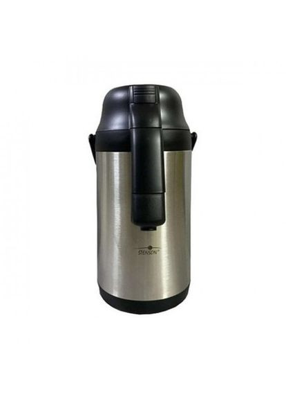 Термос вакуумный питьевой с ручкой и с насосом помповым механизмом из нержавеющей стали 2.5л MT-4510-2.5 Stenson (350349054)