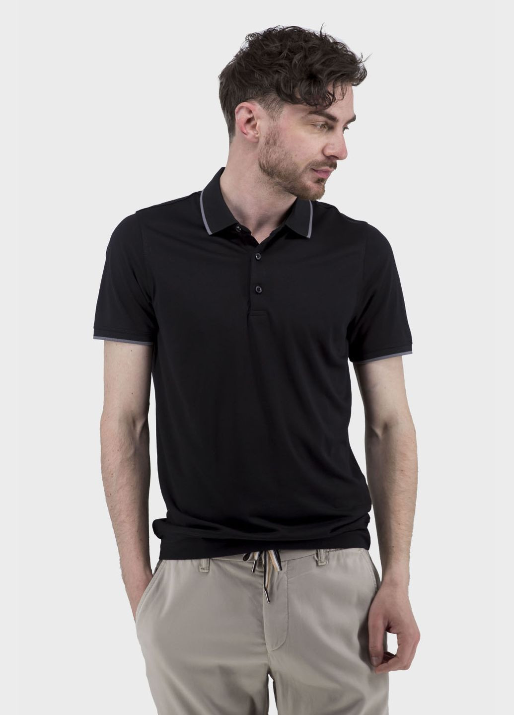 Черная мужское поло (, ), 47944 Buke