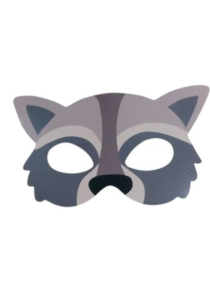 Дитяча маска Єнот картон one size сірий Jannet Маска (317242317)