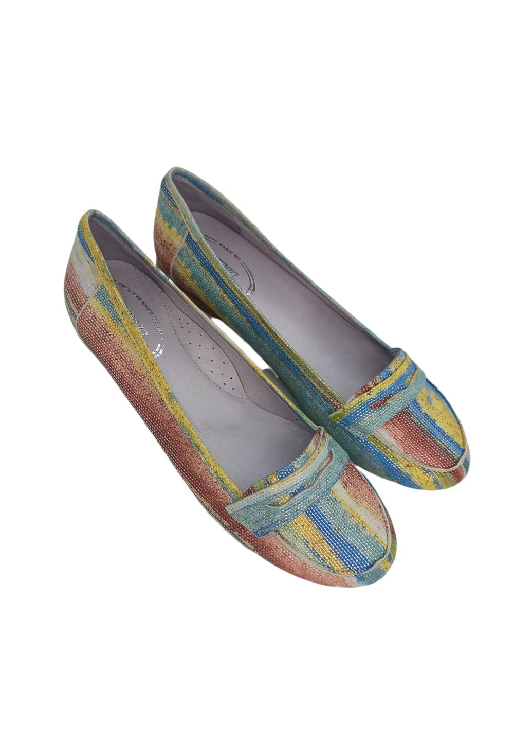 Женские балетки (р) нубук 0-1-1-580126o-05p-177 7MIL | комбинированные (276711524)