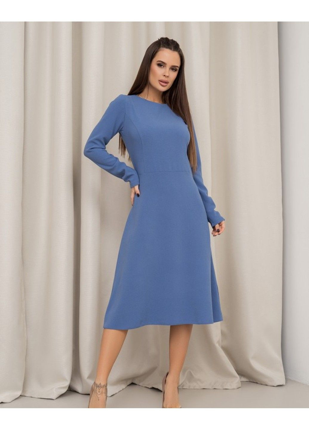 Голубое деловое платье 14452 l голубой ISSA PLUS