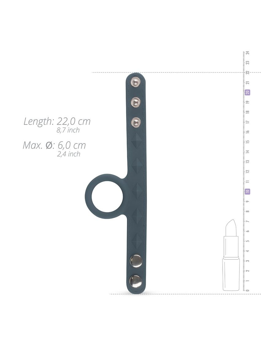 Эрекционное кольцо Cock & Ball Strap с ремешком для мошонки, S/M Boners (352190494)