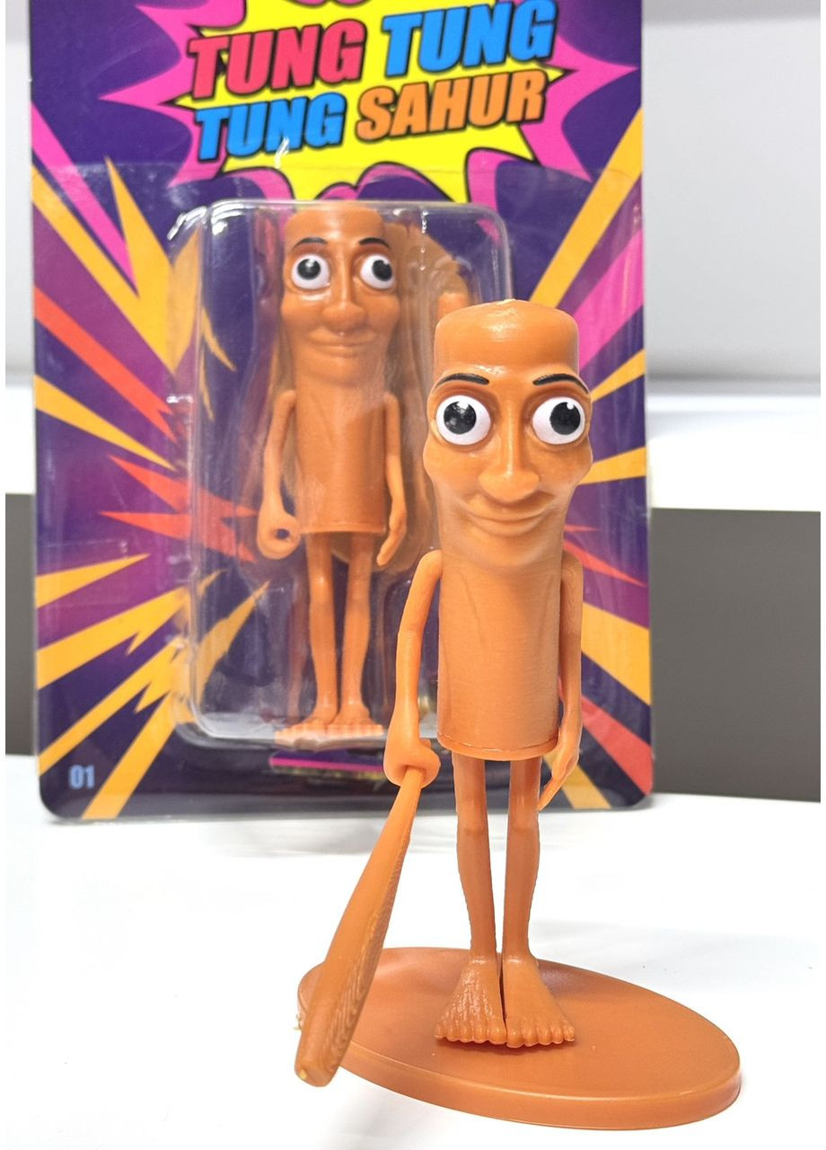 Фігурка колекційна Tung Tung Sahur SHJ 502-2 талійський мем Тунг-тунг Сагур на підставці No Brand (369447267)