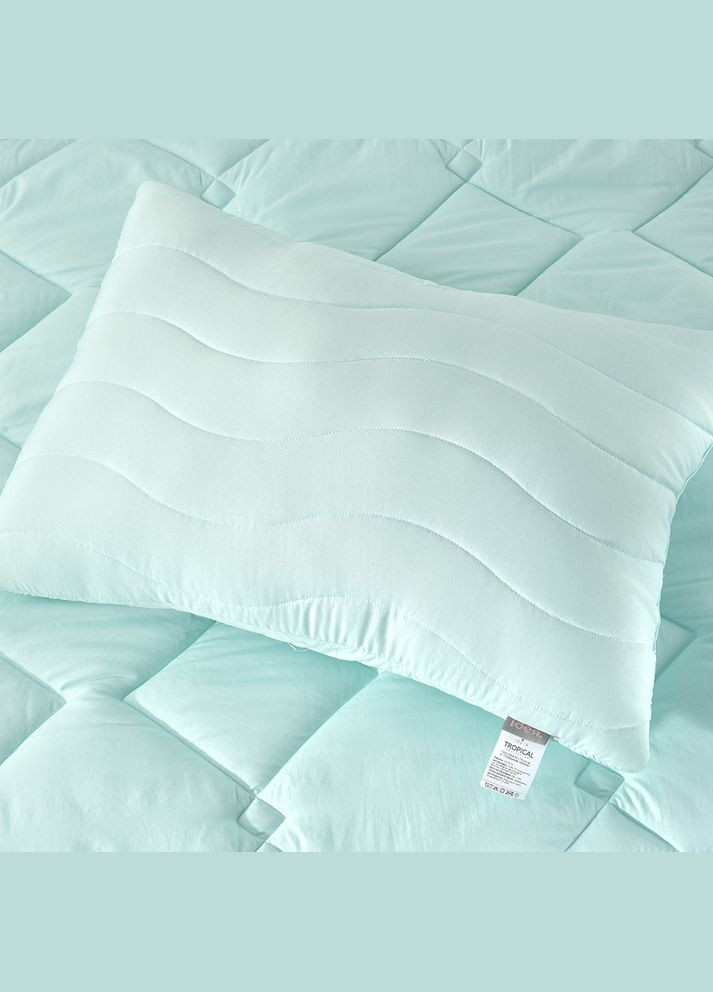 Набір Tropical євро ковдра 200х220 см + 2 подушки 50х70 см м'ята антиалергійний IDEIA (334726592)