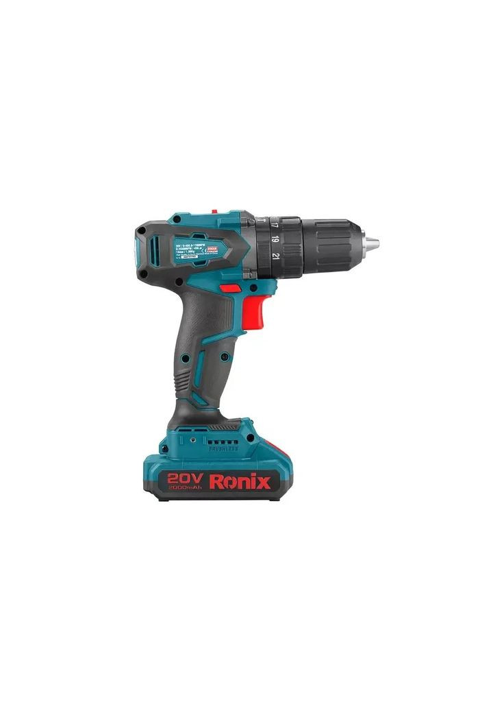 Аккумуляторный ударный шуруповерт 20В, 2Ah х 2 (m312762) Ronix ударний акумуляторний 20В, 2Ah х 2 (372960429)