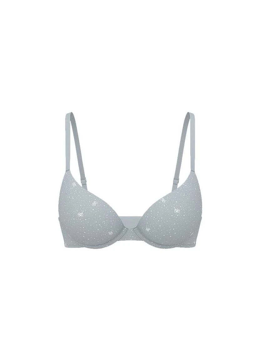 Серый бюстгальтер Victoria's Secret с косточками полиамид