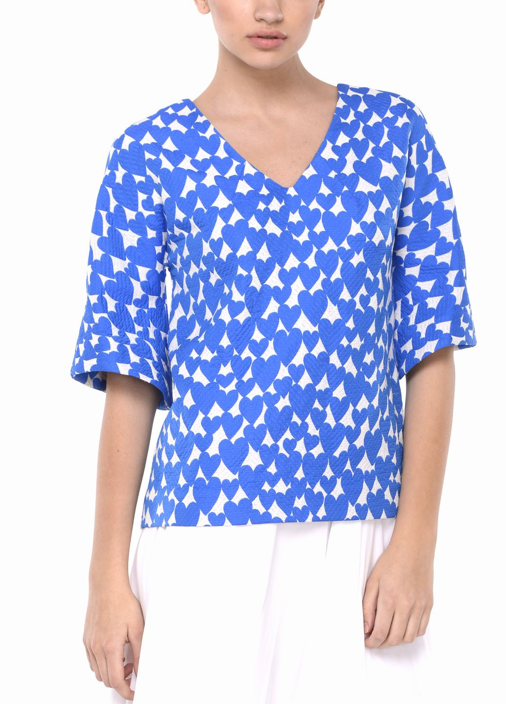 Синяя летняя жакет-блуза Nai Lu-na by Anastasiia Ivanova