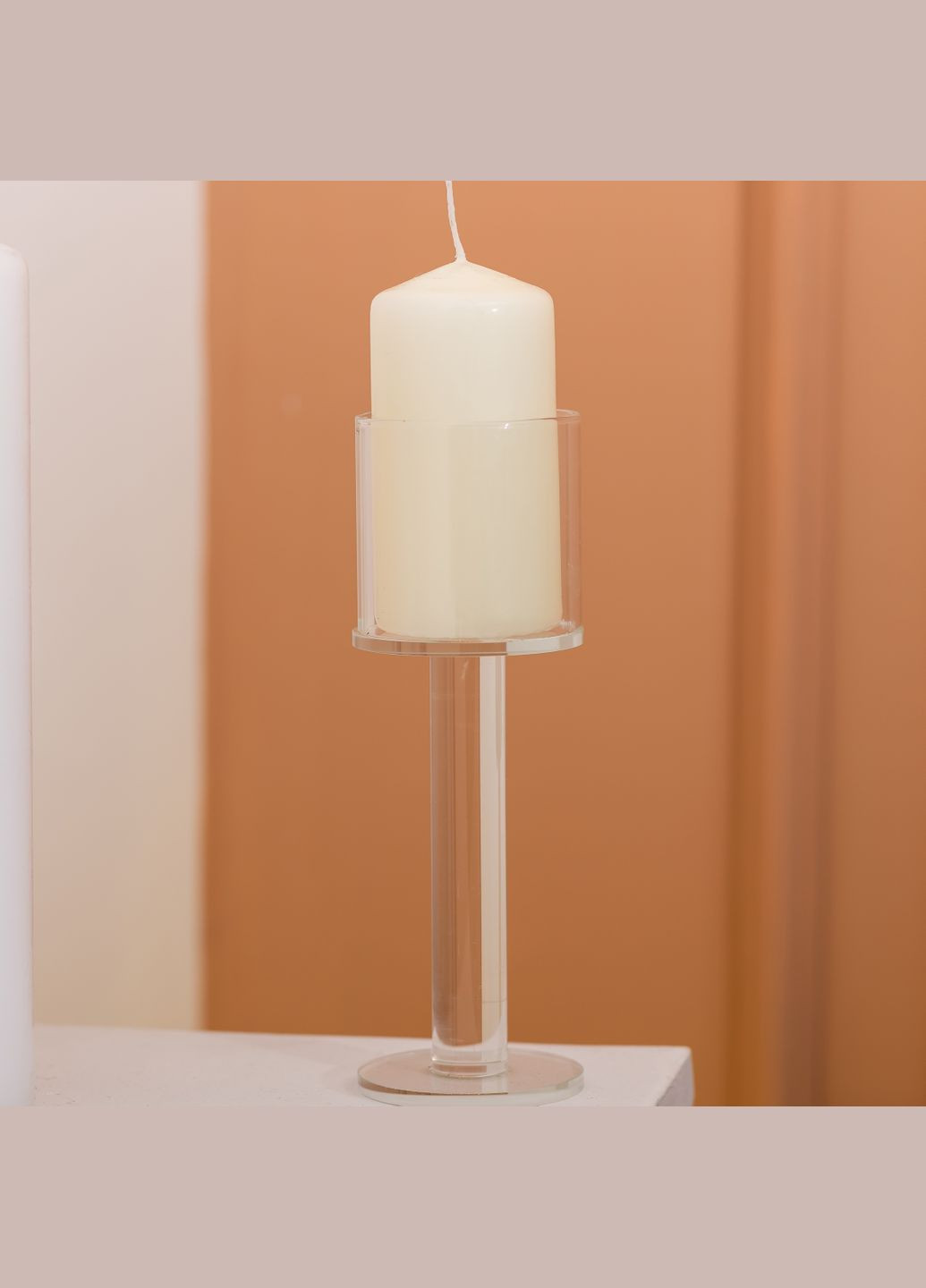 Підсвічник декоративний Cylinder скляний 16 см Yiwu (329182132)