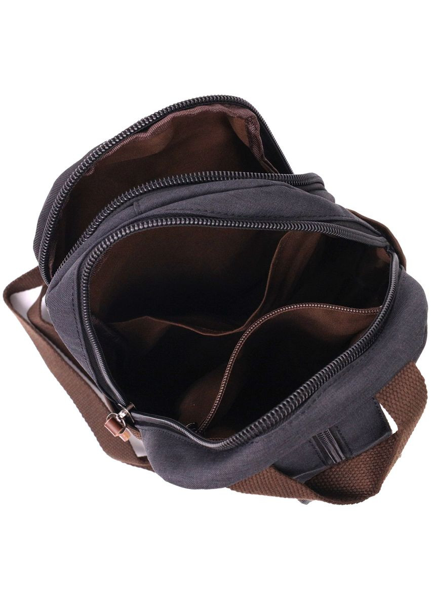 Рюкзак чоловічий сумка через плече слінг з поліестеру 22148 Чорний Vintage (301871555)