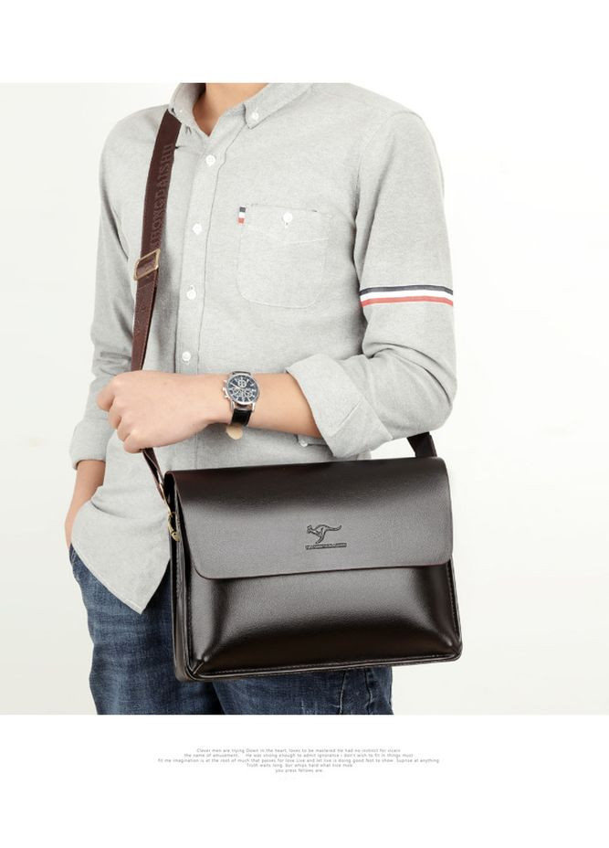 Мужская сумка через плечо черная горизонтальная Kangaroo (298426237)