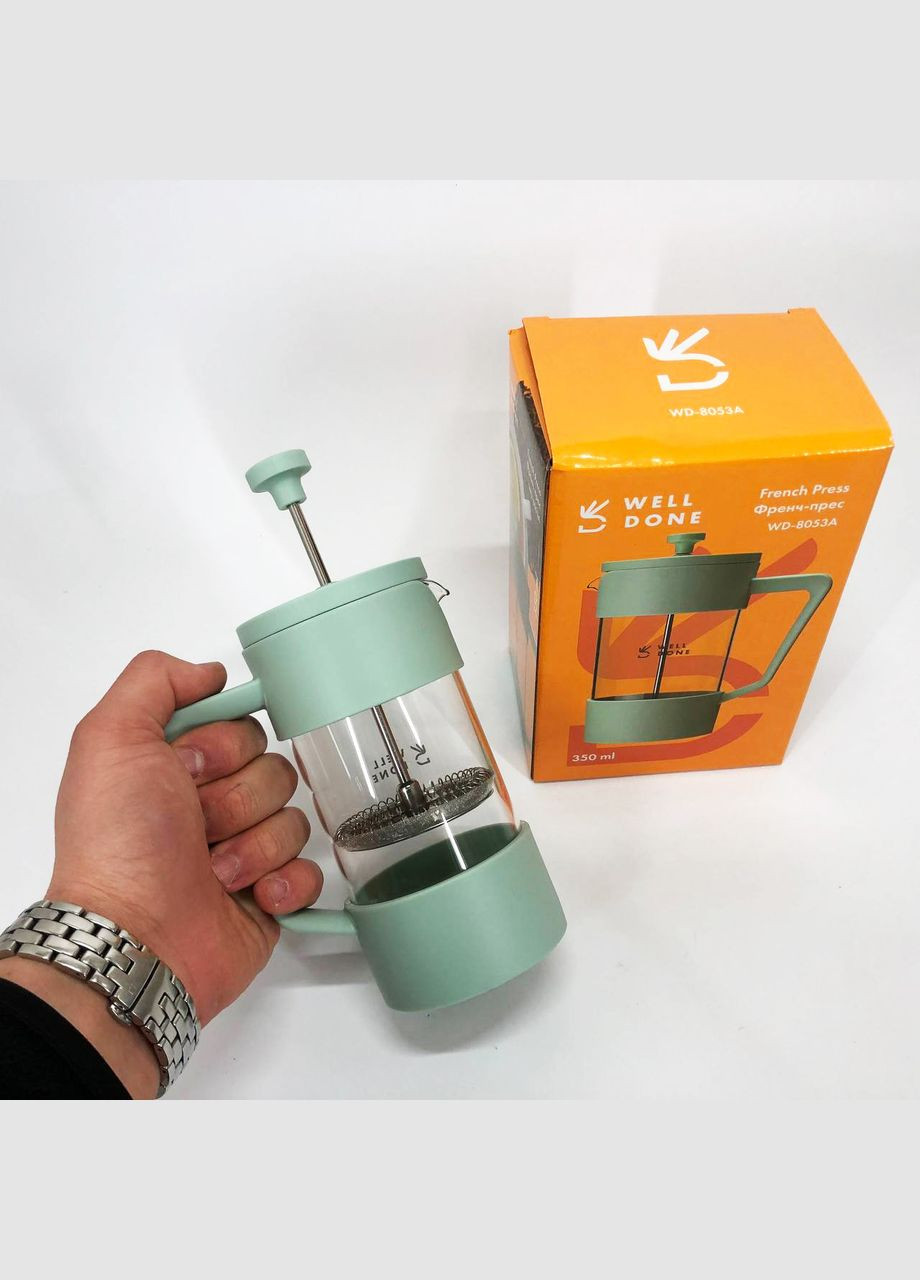 Стеклянный заварочный чайник для чая чайники Well Done WD-8053A 350 мл, Заварник AW-930 для трав No Brand (350937006)