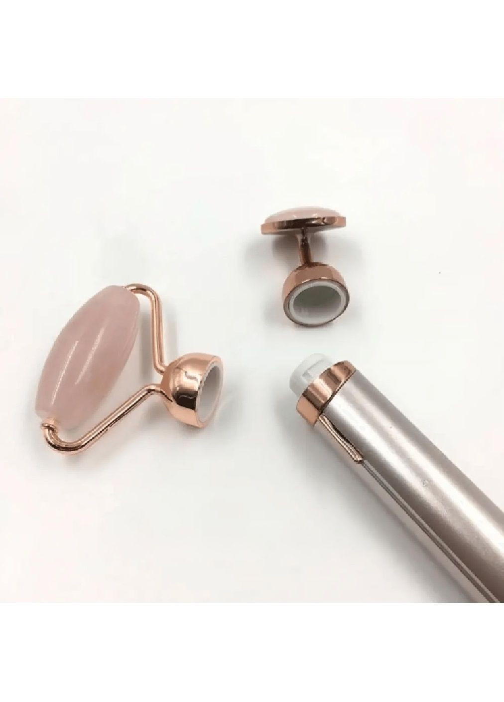 Массажный ролик валик роллер массажер для лица шеи тела с вибрацией работой от батареек насадками 2 штуки 160 мм (479779-Prob) Unbranded (323757568)