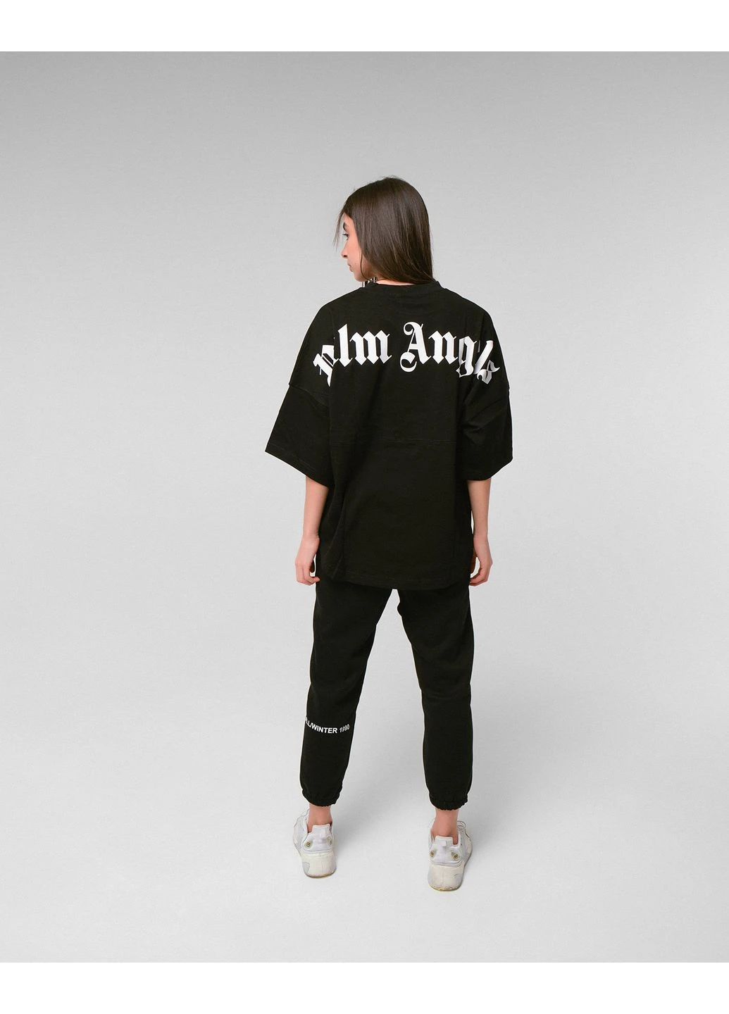 Футболка чёрная Palm Angels Classic Logo Color Over Black T-Shirt Unisex (356677850)