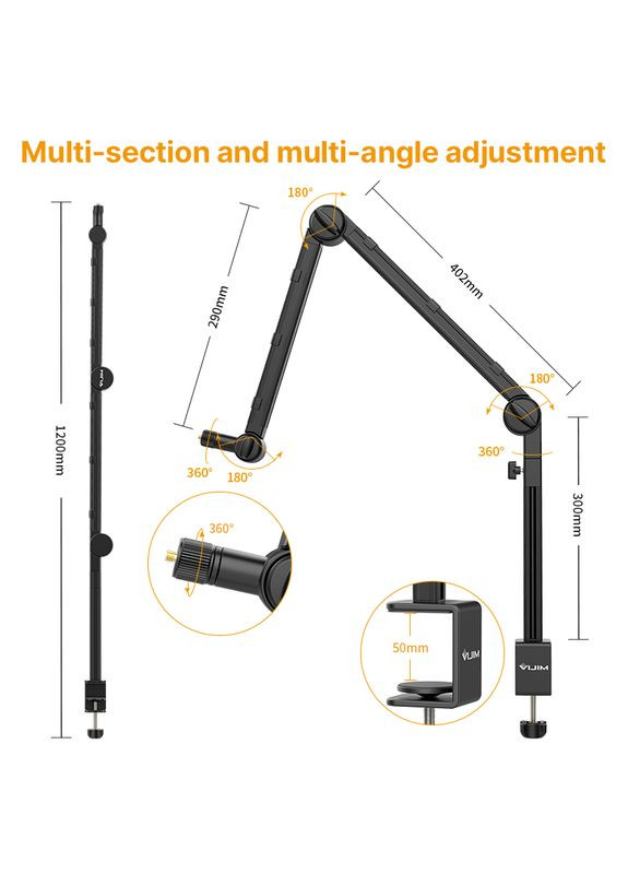 Штатив-тримач microphone boom arm (UV-2806 ) (2806) Ulanzi LS24 (362669976)