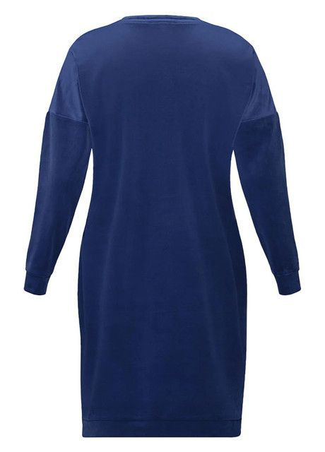 Синя домашній велюрова жіноча сукня Esmara з написами