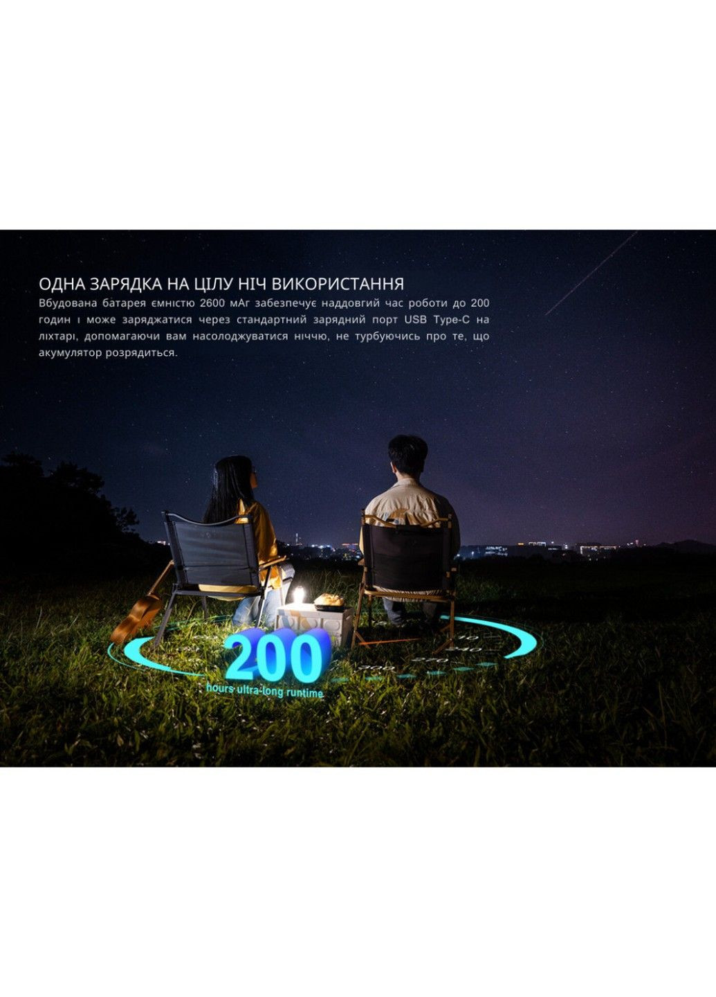 Кемпінговий акумуляторний ліхтар CL22R 2600 мАг 500лм (12 режимів) Темно-зелений Fenix (331639343)