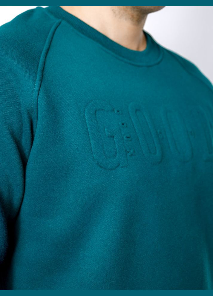 Темно-зеленый мужской свитшот цвет темно-зеленый цб-00224122 LAGODOMEE (305696651)