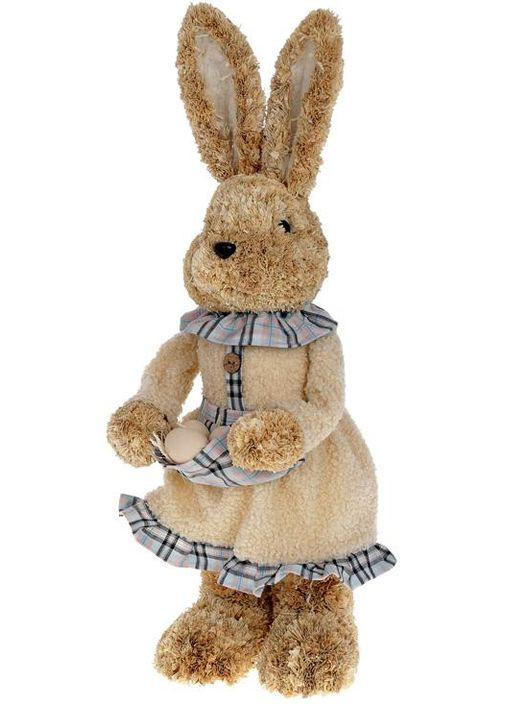 Декоративна фігура Зайчик пінопластовий 52 см для інтер'єру весняний декор кремовий фігурка зайця Bona (368986096)