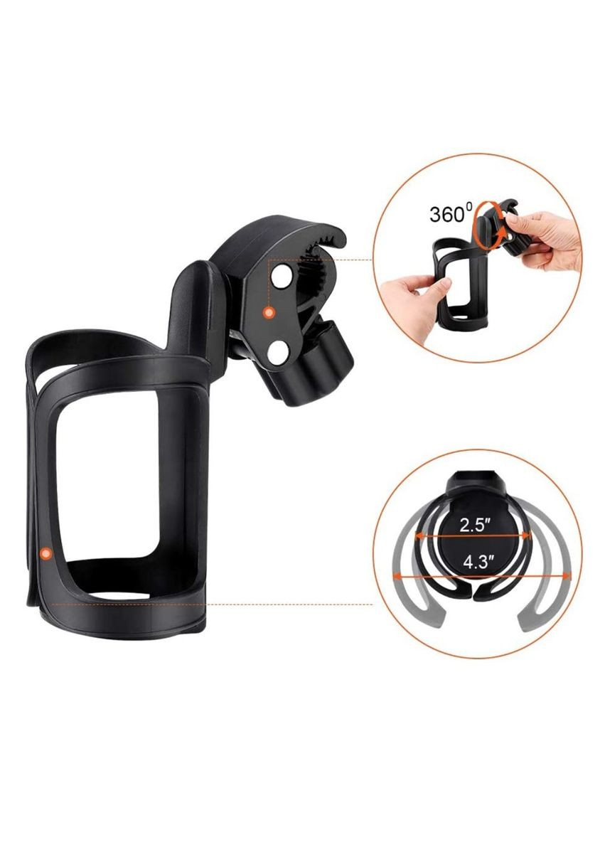 Підстаканник універсальний для коляски Model A-1 зі зйомним кріпленням та механізмом 360° ™ No Brand (300292541)