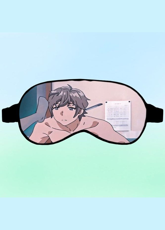 Маска для сна Аниме Этот глупый свин не понимает мечту девочки кролика #0009 черная No Brand (315042462)