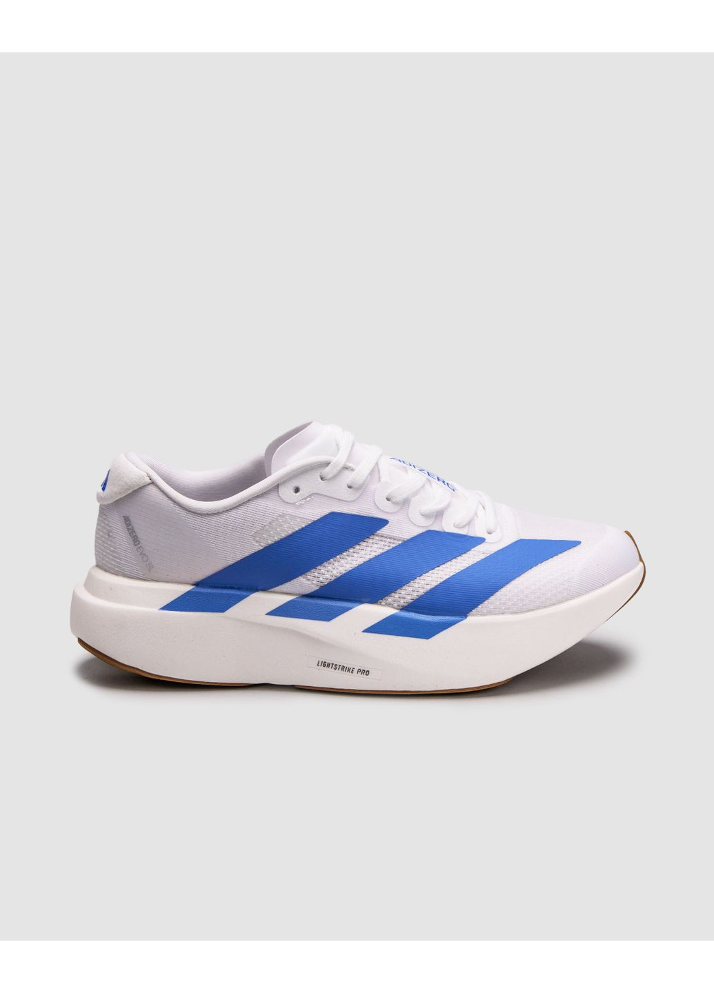 Белые демисезонные кроссовки мужские adidas adizero evo sl white / blue fusion адидас адизеро ево No Brand