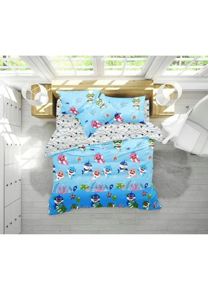 Постельное белье Бязь 17-0521 Sharks blue Полуторный (2200003655827) Mirson (280435904)