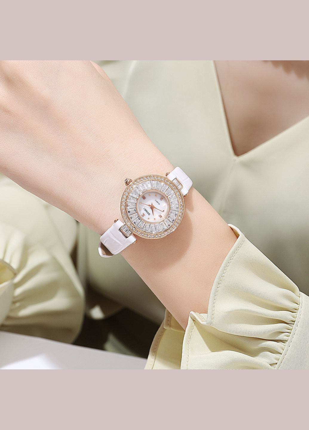 2009WT White кварцевый сasual, классический Skmei (324214162)