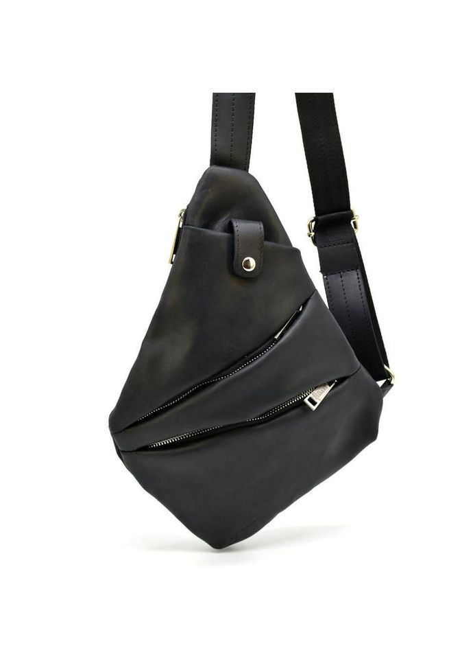 Рюкзак косуха на одне плече RA-6402-4lx чорний бренд блискавка нікель TARWA (329147266)