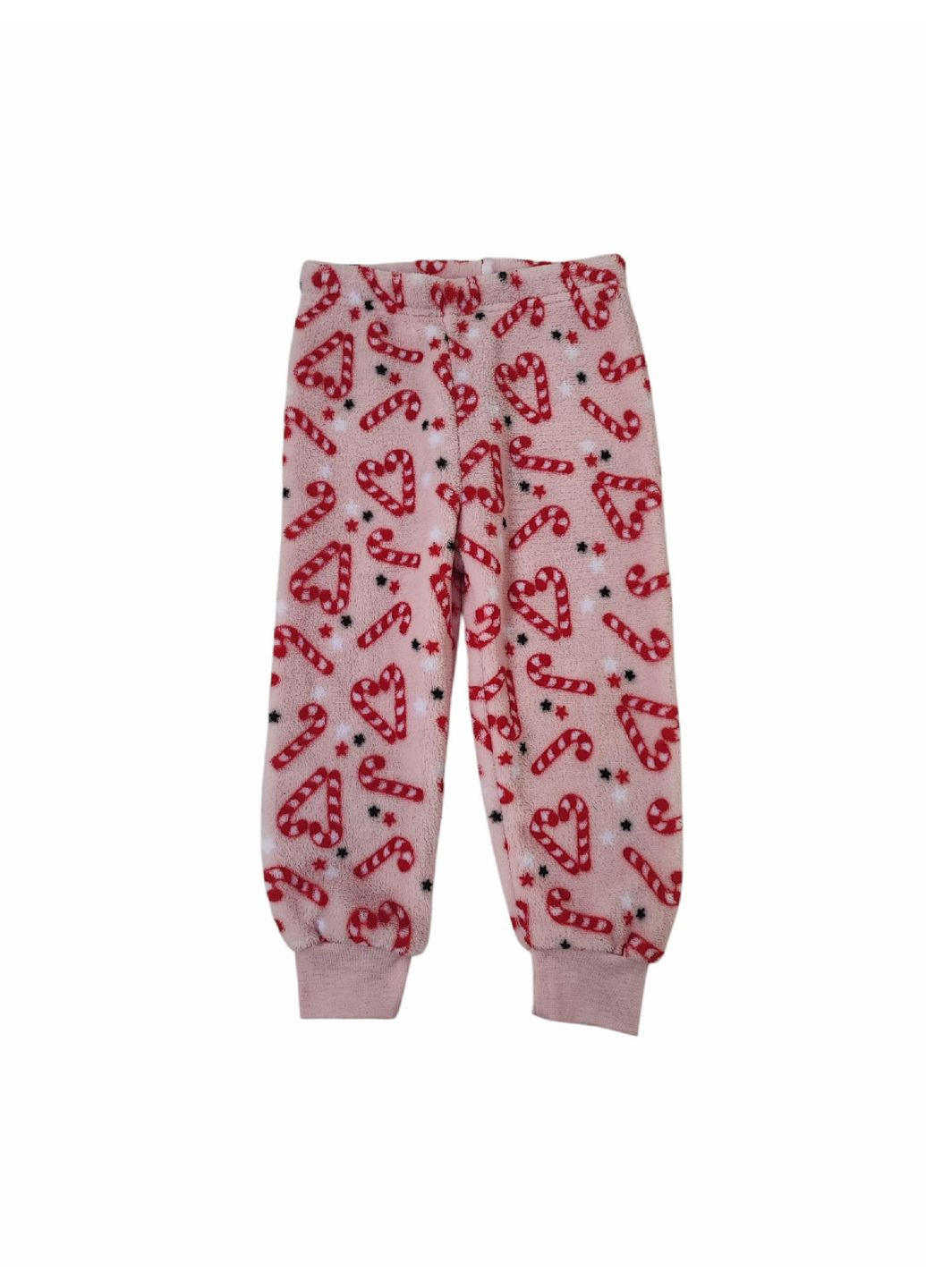 Рожева зимня дитячі теплі плюшеві піжамні штани для дівчинки рожеві (25101055) Primark