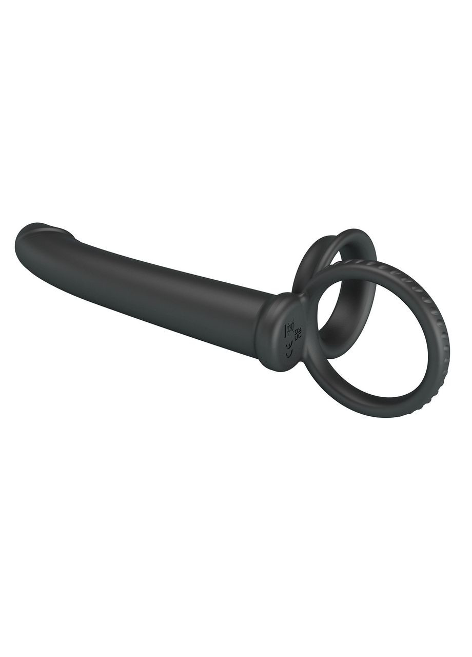 Кільце-насадка Pretty Love Moses для подвійного проникнення, чорна, 19 х 2.2 см No Brand (362044290)