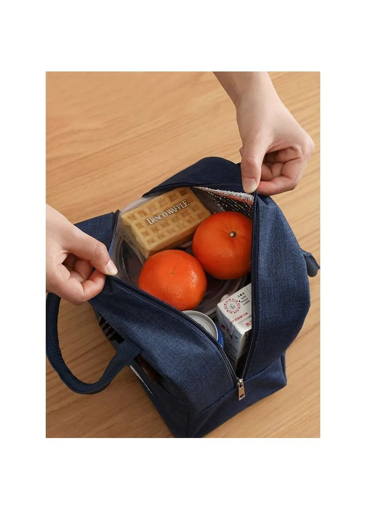 Набор для еды с собой - пластиковый ланч бокс с приборами и термосумка LIFE 1400 мл, бирюзовый More (317253927)