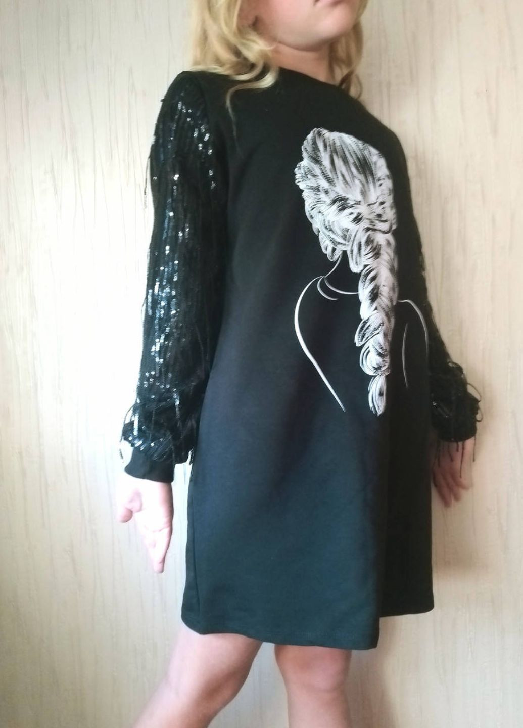 Чёрное платье для девочки Blue Days (322245843)