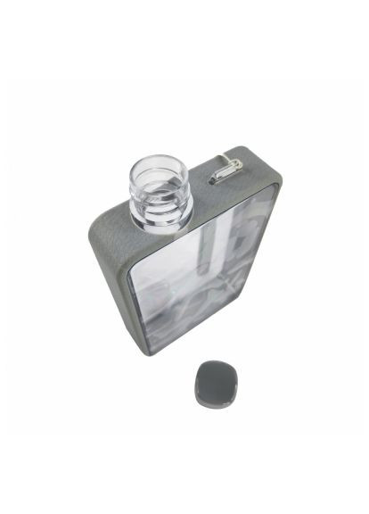 Пляшка для води (60010118LA-07) Line Art Bella 380 мл сіра (370019780)