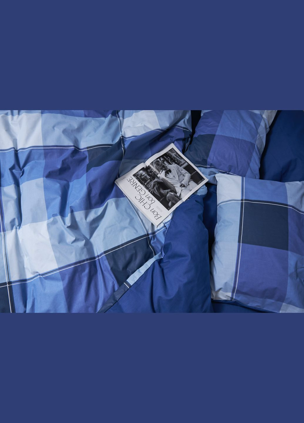 Комплект постельного белья Бязь Gold Люкс «» семейный 143х210х2 наволочки 4х50х70 (MS-820004893) Moon&Star finland blue (293148358)