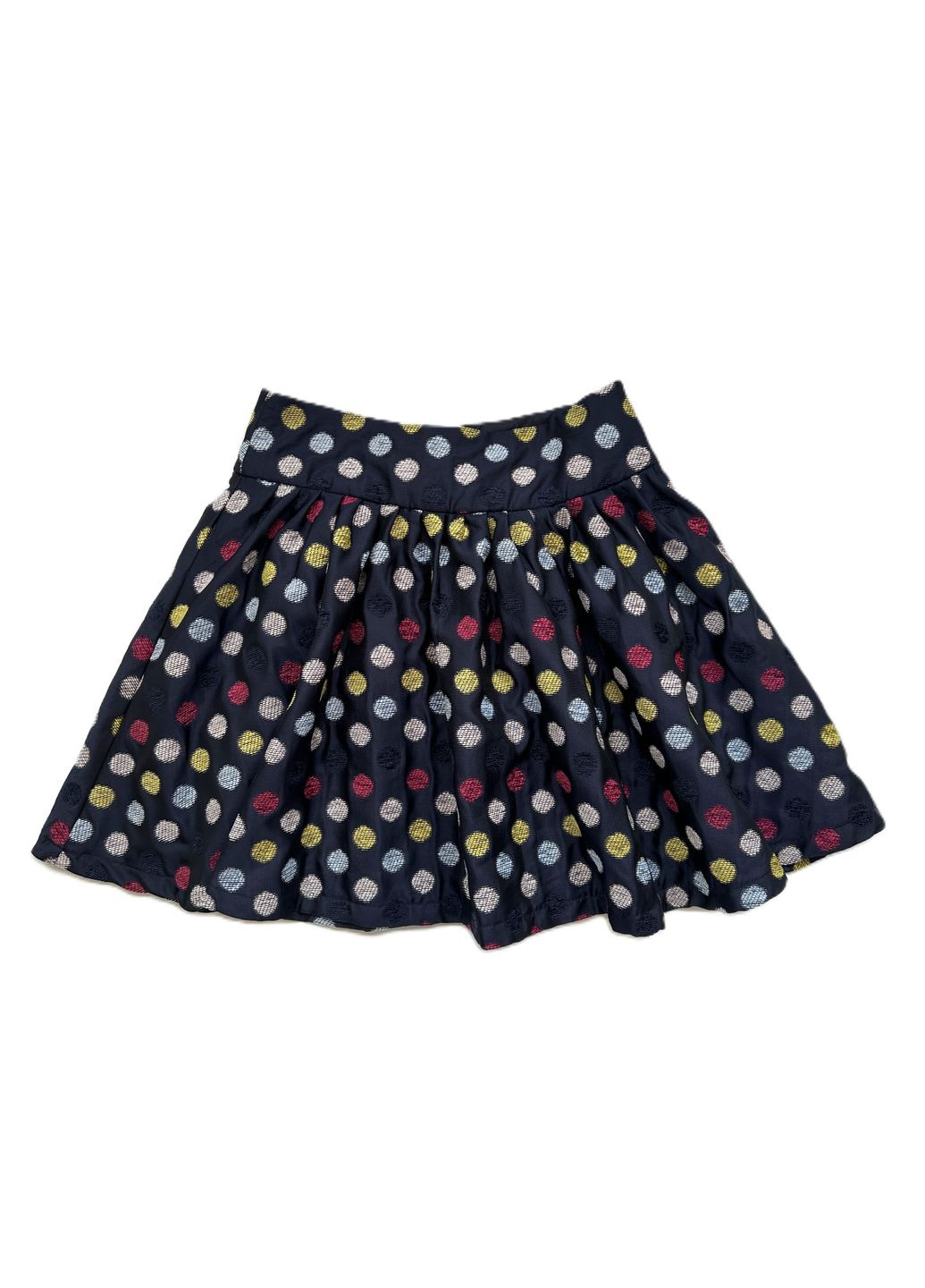 Темно-синий демисезонный костюм для девушки жакет + юбка темно-синий в горохе юбочный To Be Too