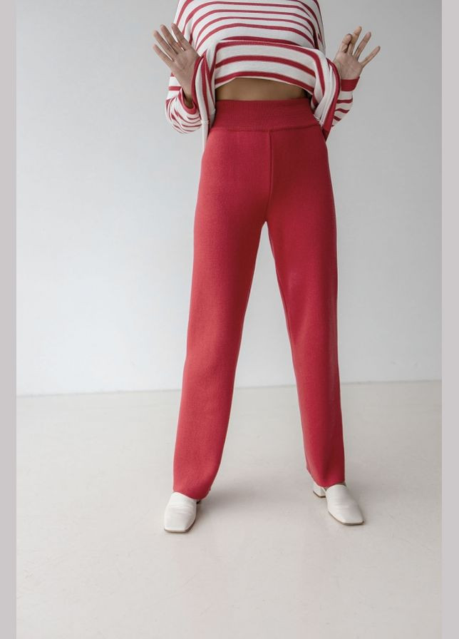 Брюки прямого кроя из хлопковой пряжи (2082) Triko Bakh (334710708)