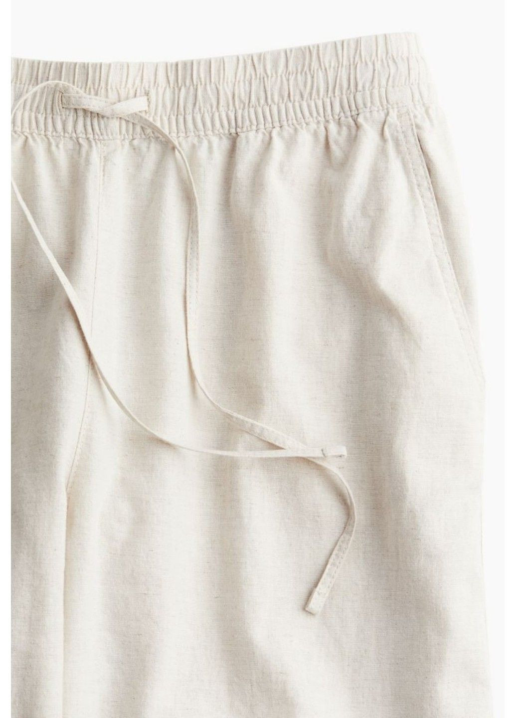 Жіночі штани з лляної суміші Н&М (56905) S Світло-бежеві H&M (290704966)