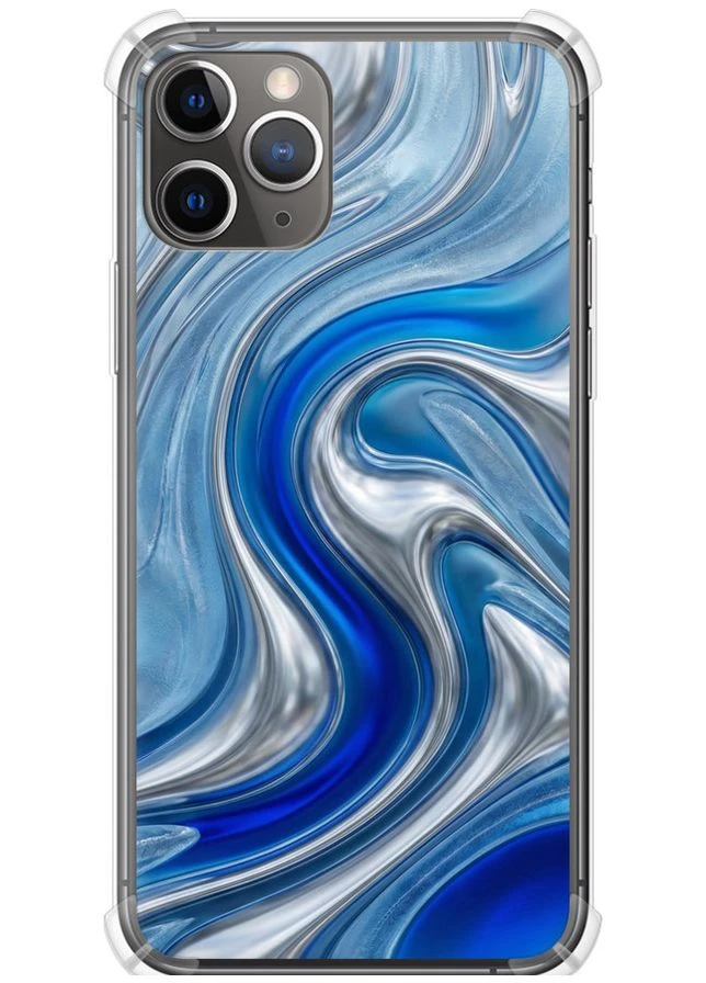 Силіконовий протиударний с посиленими кутами чохол 'Liquid Chrome' для Endorphone Apple iPhone 11 Pro (380670860)