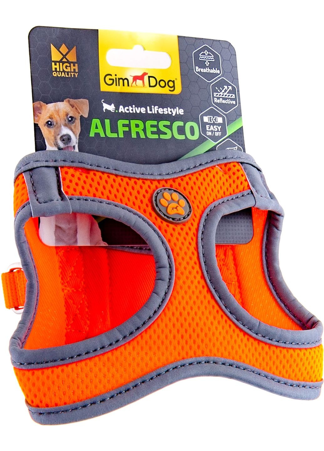 Шлей для собак неопрен Alfresco XS 3436 см Оранжевая (8009632059884) GimDog (279571972)