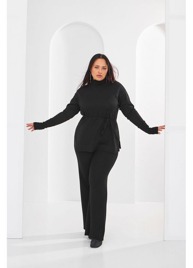 Черный джемпер 2706 стальной Triko Bakh