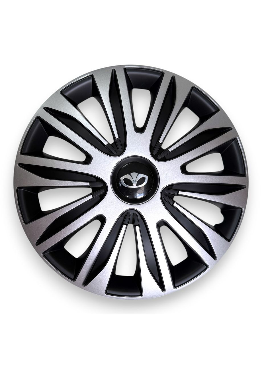 Колпаки на колеса Nardo Silver Black R13 с логотипом Daewoo колпаки на диски Нардо Сильвер Блэк Р13 с логотипом Део No Brand (364463995)