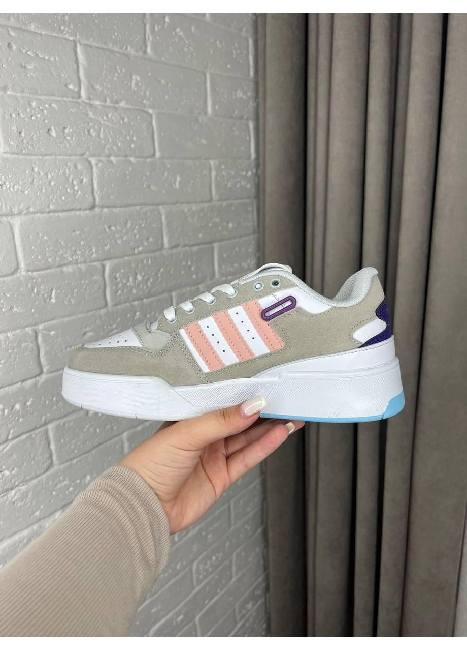 Комбіновані Осінні кросівки чоловічі adidas forum low colors адідас форум No Brand