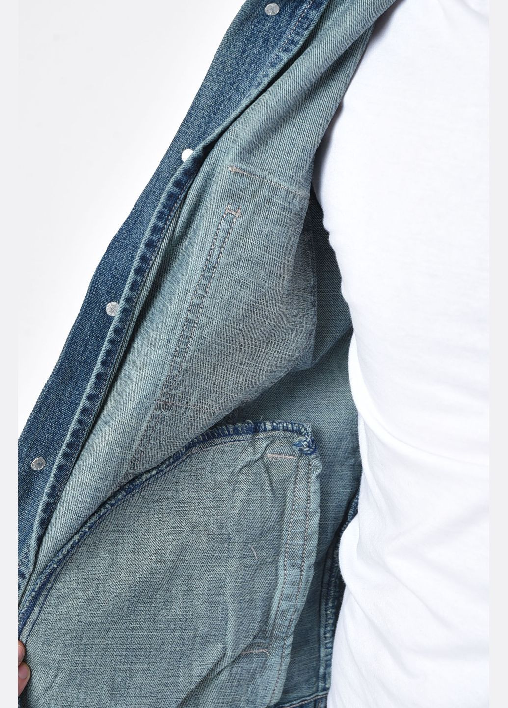 Піджак чоловічий джинсовий синього кольору Let's Shop (260660209)