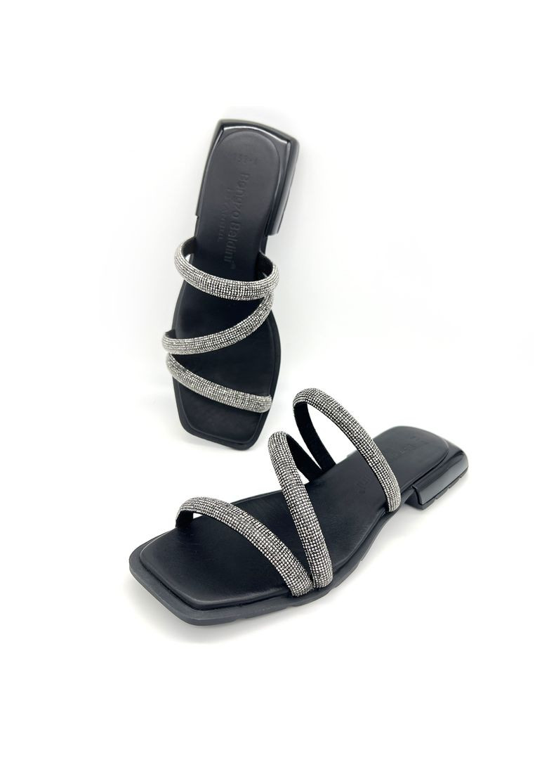 Шльопанці жіночі шкіряні зі стразами. Bengzo Baldini (333193719)