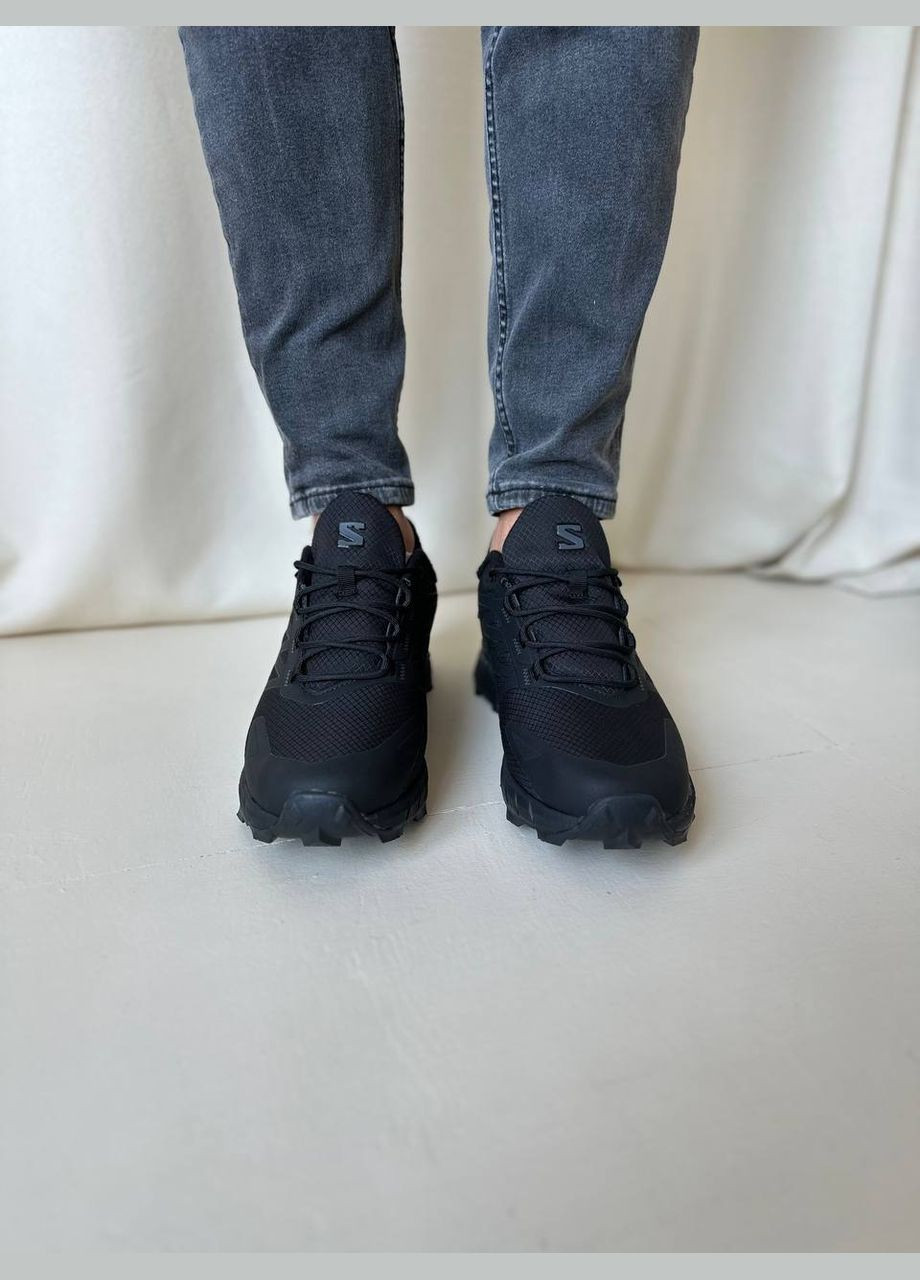 Чорні Зимовий кросівки зимові чоловічі salomon supercross 4 winter black fleece | саломон суперкрос 4 чорні з флісом No Brand