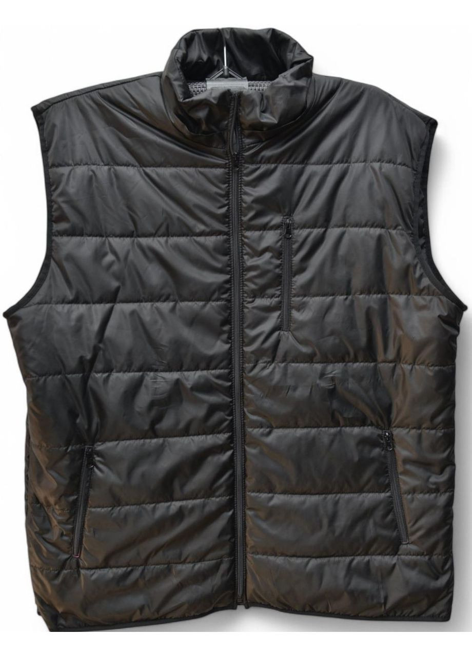 Жилетка мужская без капюшона черная демисезонная больших размеров 66 No Brand (352495613)