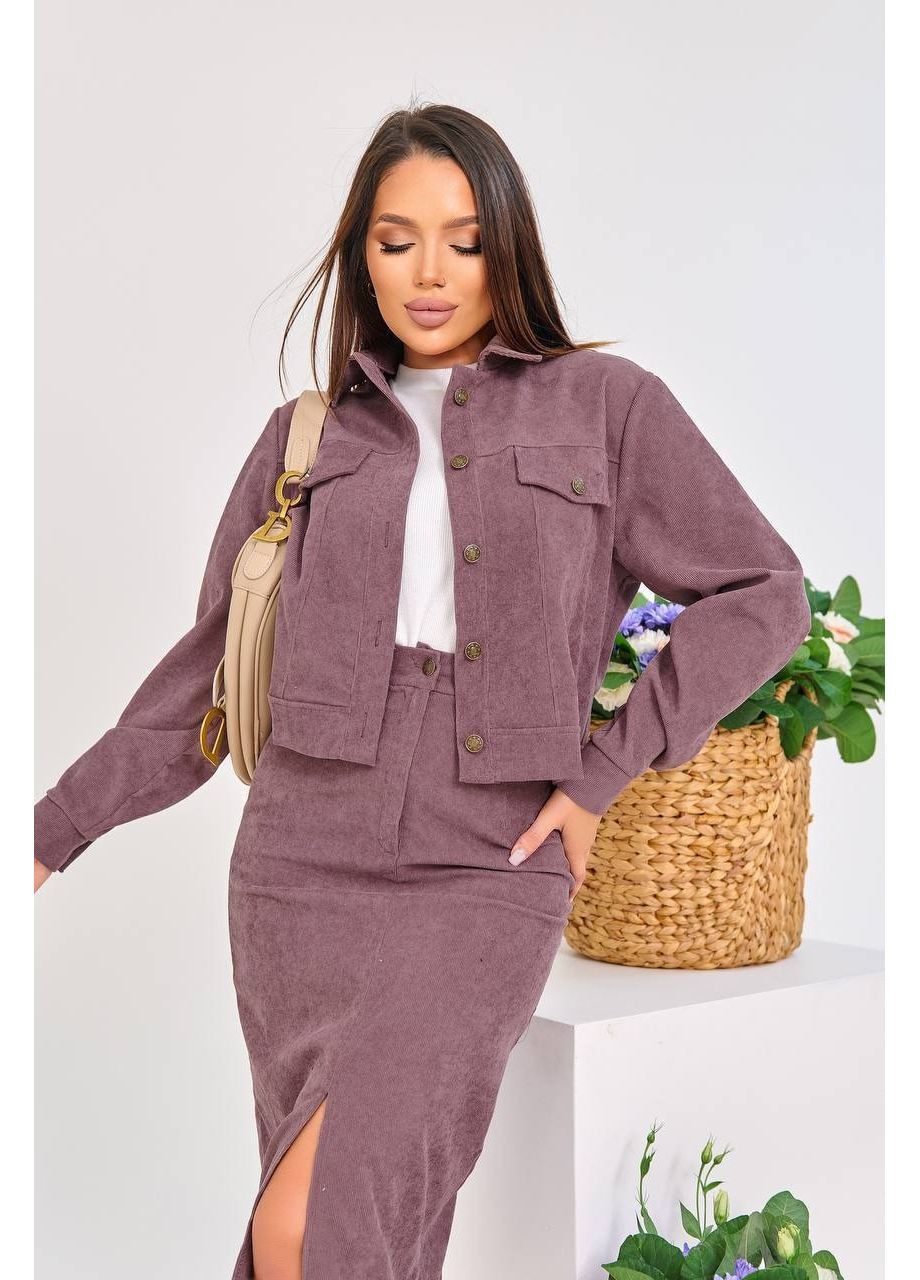 Костюм (жакет, юбка), цвет Бордовый No Brand (361120194)