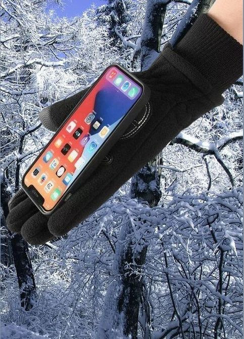 Универсальные зимние перчатки N703. L/9; Сенсор; Водоотталкивающие. Антискользящие. Флис. Черный Storm N_703 (313101341)