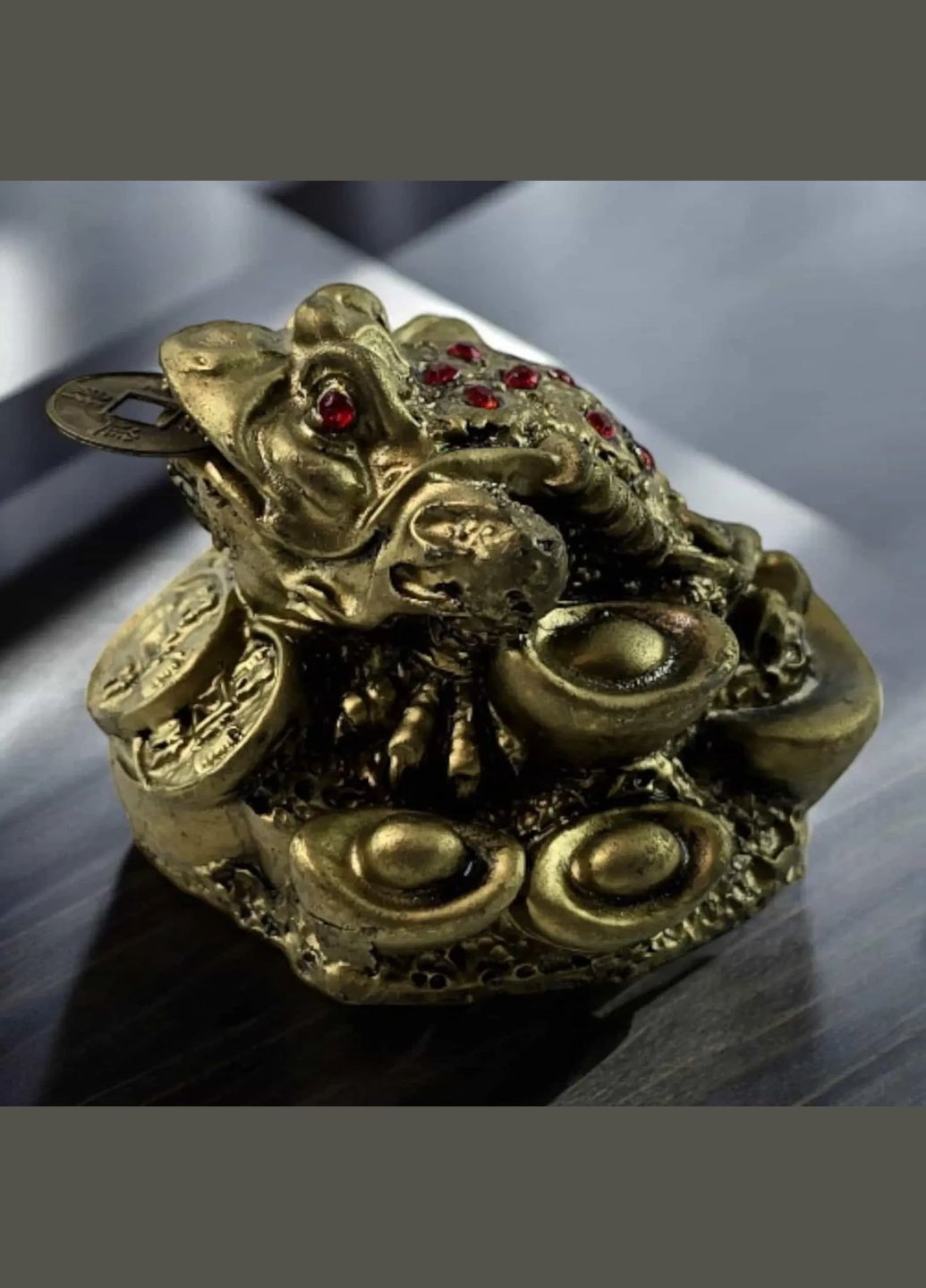 Лягушка ФэнШуй для привлечения богатства с монетой (6х4х5 см) No Brand (316717729)